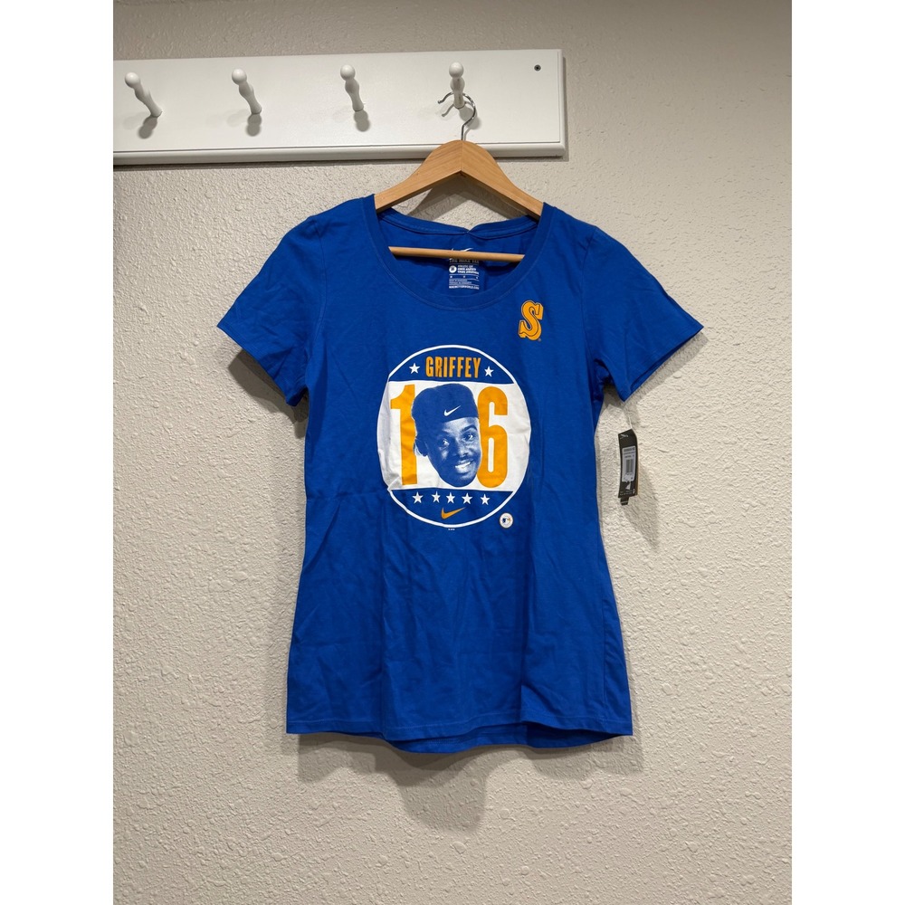 NWT Nike Seattle Mariners Ken Griffey Jr '16 MLB Hall of Fame T-Shirt Womens M - Picture 1 of 7
